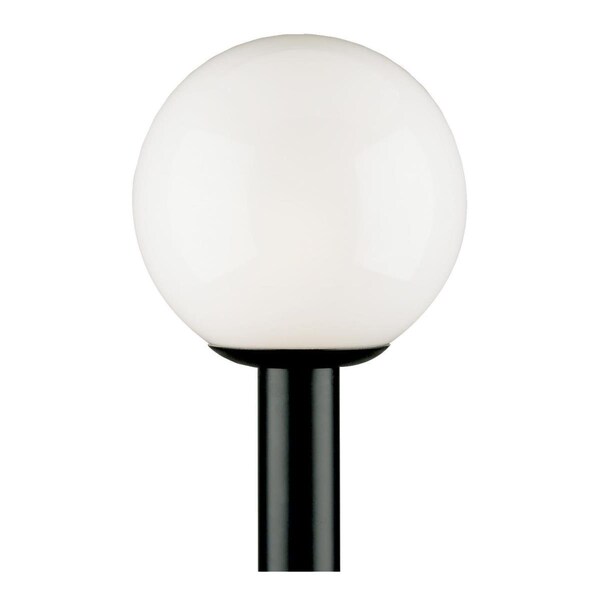 Westinghouse Fixture Post Top Outdoor Lantern 100W, Black Poly Glassobe White Acrylic 6686100 - main
